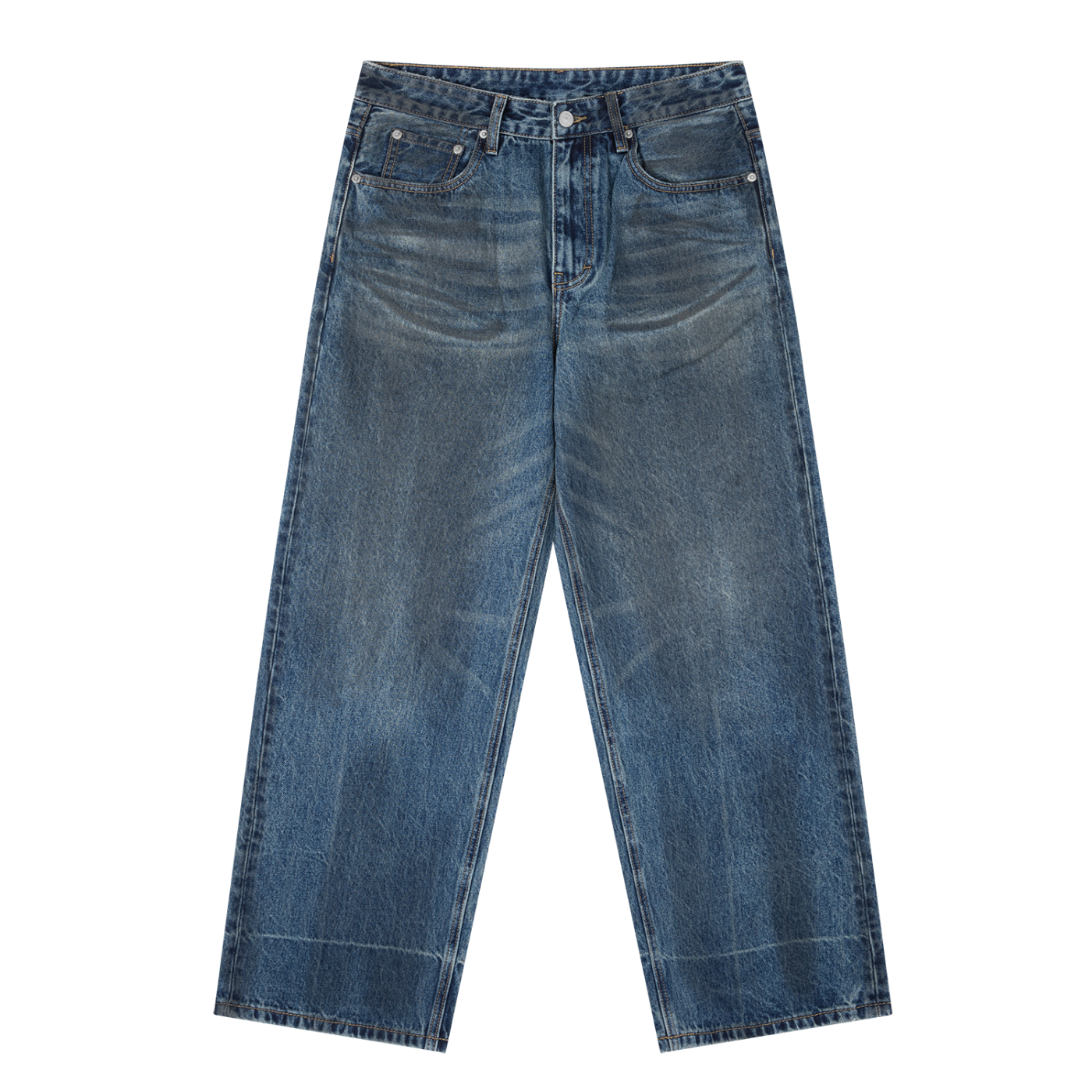 VINTAGE WASH BAGGY DENIM