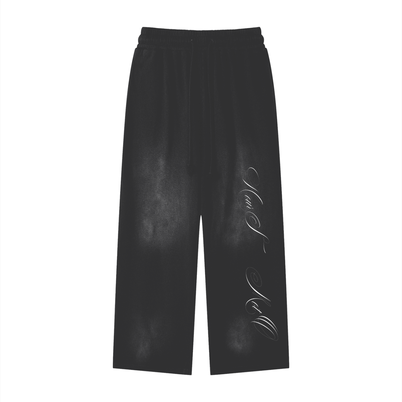 SCRIPT FADED BAGGY SWEATPANTS
